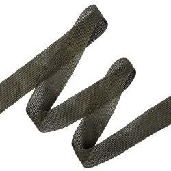 Окантовочная лента-бейка, цвет Тёмно-Серый 22мм (на отрез)  в Ступино