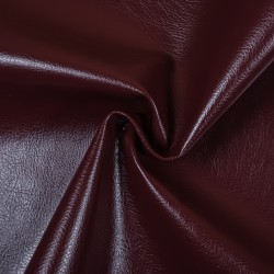 Ткань Дерматин (Кожзам) для мебели, цвет Бордовый (на отрез)  в Ступино