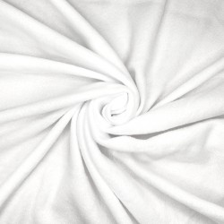 Флис Односторонний 130 гр/м2, цвет Белый (на отрез)  в Ступино