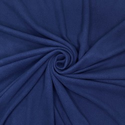 Ткань Флис Односторонний 130 гр/м2, цвет Темно-синий (на отрез)  в Ступино