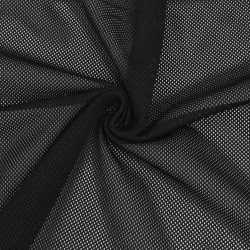 Трикотажная Сетка 75 г/м2, цвет Черный (на отрез)  в Ступино