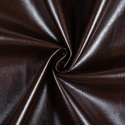Ткань Дерматин (Кожзам) для мебели, цвет Темно-Коричневый (на отрез)  в Ступино