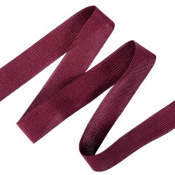 Окантовочная лента-бейка, цвет Бордовый 22мм (на отрез)  в Ступино