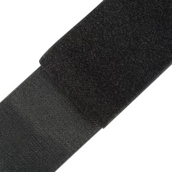 Контактная лента 100мм цвет Чёрный (велькро-липучка, на отрез)  в Ступино
