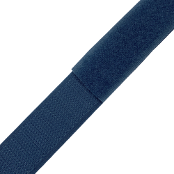 Контактная лента 25мм цвет Синий (велькро-липучка, на отрез)  в Ступино