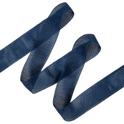 Окантовочная лента-бейка, цвет Синий 22мм (на отрез)  в Ступино