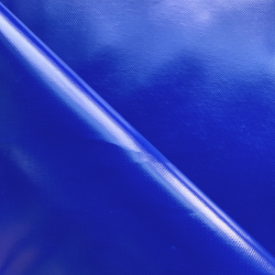 Ткань ПВХ 450 гр/м2, Синий (Ширина 160см), на отрез  в Ступино