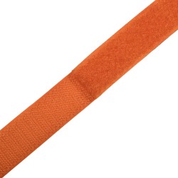 Контактная лента 25мм цвет Оранжевый (велькро-липучка, на отрез)  в Ступино