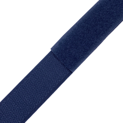 Контактная лента 25мм цвет Тёмно-Синий (Велькро-липучка), на отрез  в Ступино