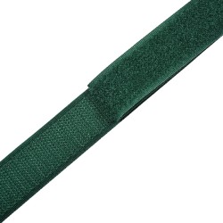 Контактная лента 25мм цвет Зелёный (велькро-липучка, на отрез)  в Ступино