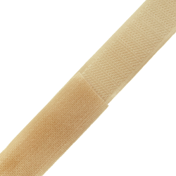 Контактная лента 25мм цвет Кремовый (велькро-липучка, на отрез)  в Ступино