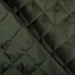 Стеганая подкладочная ткань с синтепоном (100гр/м2), цвет Хаки (на отрез)  в Ступино