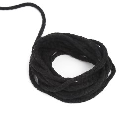 Шнур для одежды тип 2,  Чёрный (плетено-вязаный/полиэфир)  в Ступино